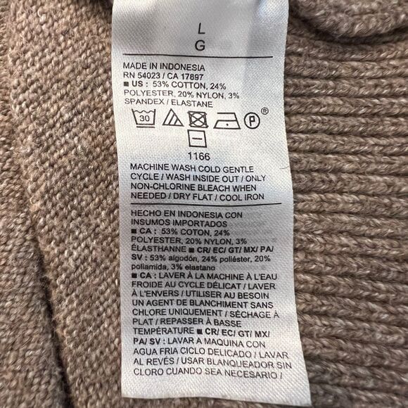 EUC Old Navy Women's V-Neck Sweater / Tan / Size Large - Picture 4 of 7